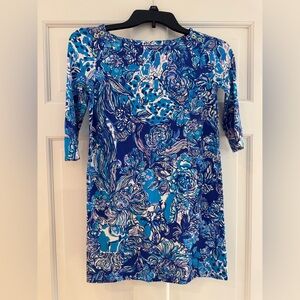 Blue Floral Lilly Pulitzer Dress